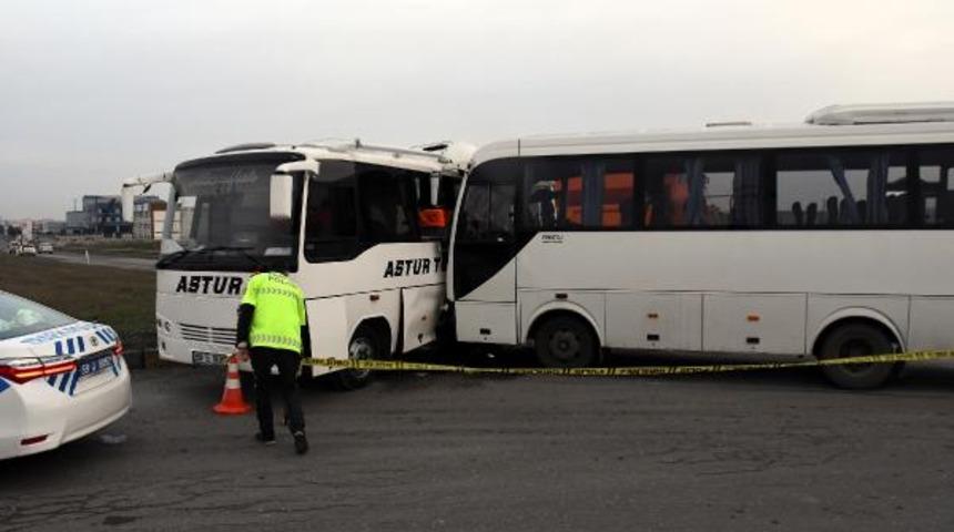 Tekirdağ’da işçi servisi midibüsler çarpıştı: 19 yaralı