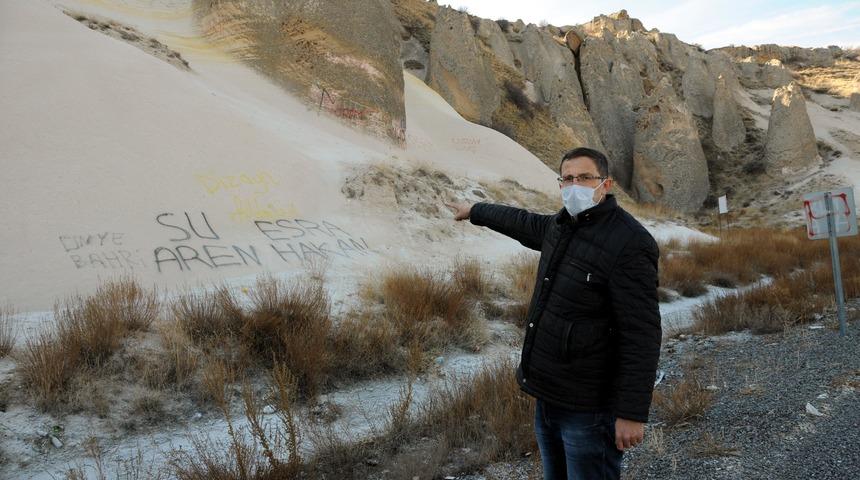 Peribacalarındaki sprey boyalı yazılara tepki