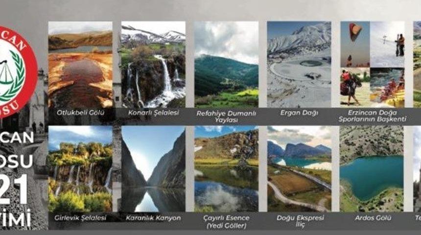 Erzincan&rsquo;ın g&uuml;zellikleri baro takviminde yer aldı