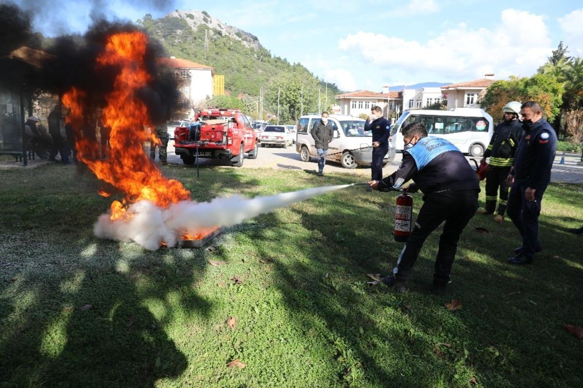 Marmaris Belediyesi&rsquo;nde yangın tatbikatı