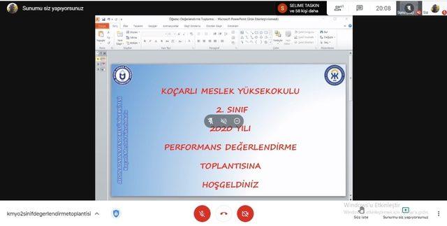 Koçarlı MYO 2020-2021 Güz Yarıyılı Performans Değerlendirme toplantısı gerçekleşti