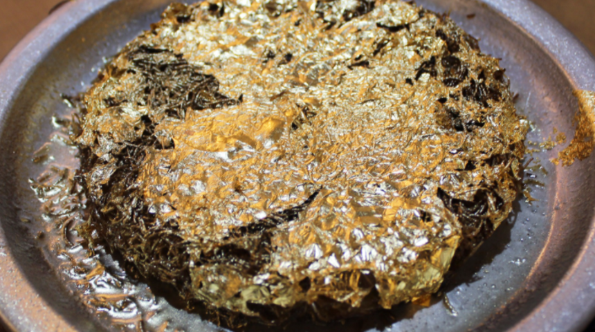 Değerine değer kattılar! Künefe 24 ayar altınla kaplandı