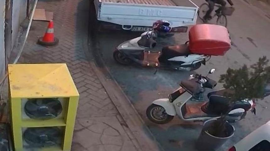 Hırsızlığın b&ouml;ylesi, &ccedil;aldığı motosikletin yerine bisikletini bıraktı