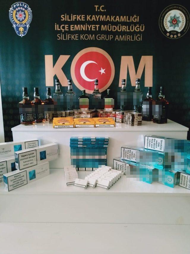 Silifke’de kaçakçılık operasyonları: 2 gözaltı 1