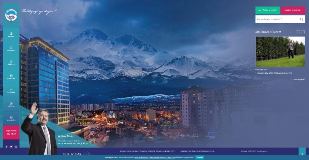 Melikgazi Belediyesi&rsquo;nin web sitesi yenilendi