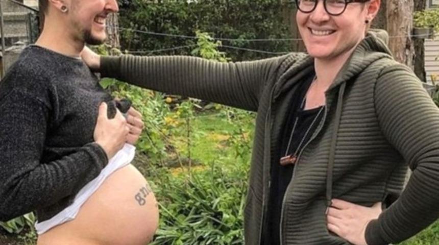 Hamile baba doğum yaptı, anne oldu