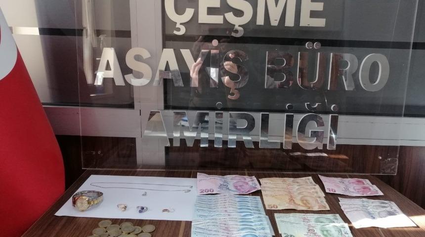 &Ccedil;eşme&rsquo;de 5 eve giren hırsızlık zanlısı yakalandı