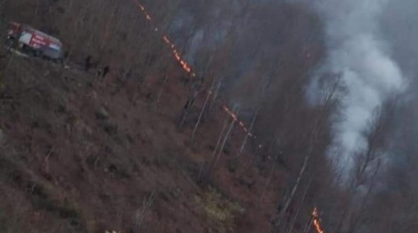 Tokat&rsquo;ta, &ouml;rt&uuml; yangını