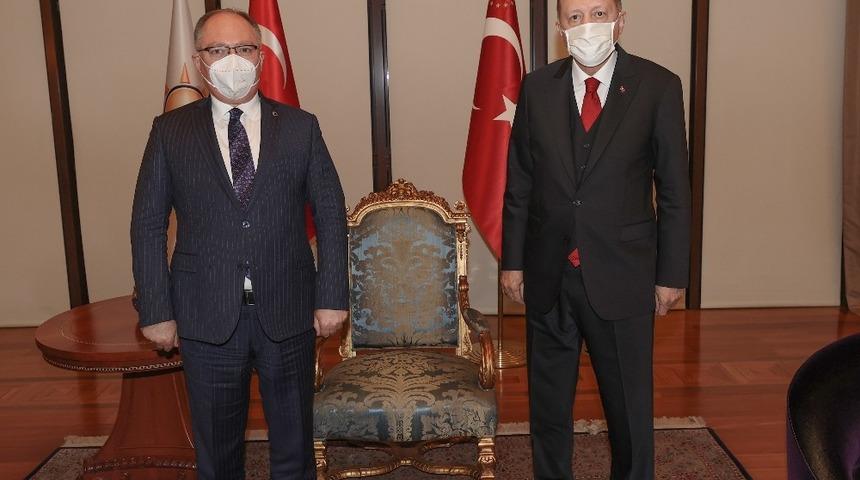 Başkan Bilgin Cumhurbaşkanı Erdoğan ile bir araya geldi