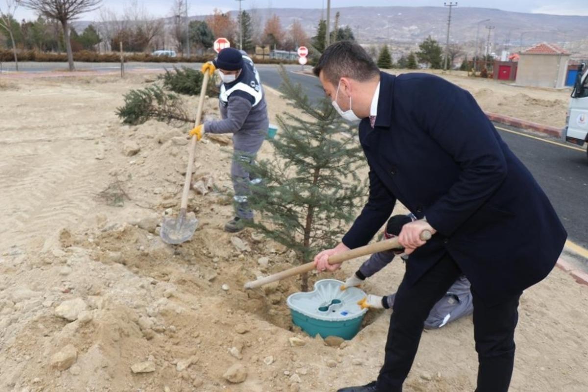 &Uuml;rg&uuml;p &lsquo;te fidanlar Ekobox sistemi ile dikiliyor