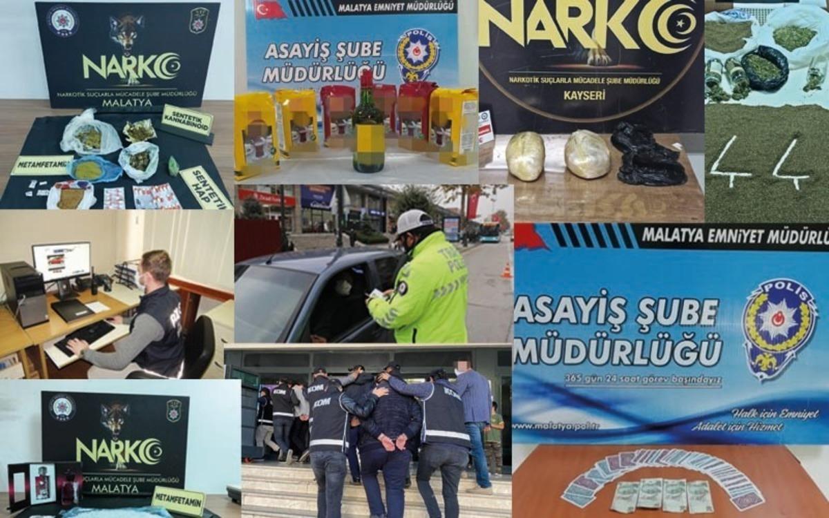 Malatya&rsquo;da 2020 yılında zehir tacirlerine g&ouml;z a&ccedil;tırılmadı