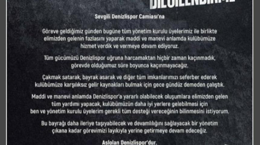 Başkan Ali Çetin’den meraklandıran açıklama