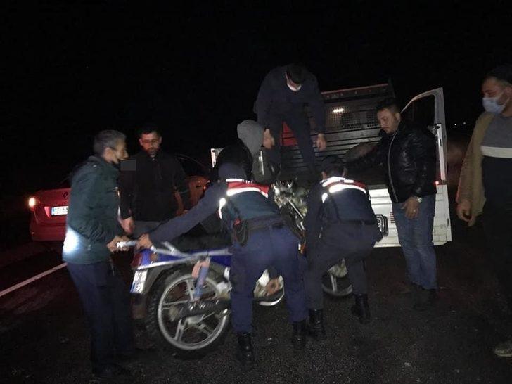 Çalıntı motoru muhtar ve köyün gençleri buldu G1