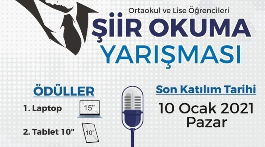 B&uuml;y&uuml;kşehir&rsquo;in &ouml;d&uuml;ll&uuml; sanal şiir okuma yarışmasına yoğun ilgi