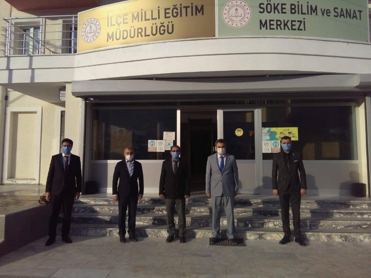 S&ouml;ke Kaymakamı Zeybek, kurumlardaki incelemelerini s&uuml;rd&uuml;r&uuml;yor