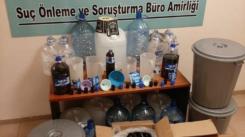 Gaziantep&rsquo;te ka&ccedil;ak alkol operasyonu