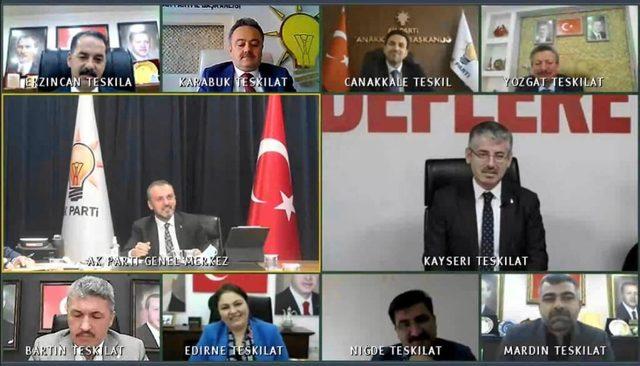 AK Parti İl Başkanları toplantısı video konferans yöntemiyle gerçekleştirildi