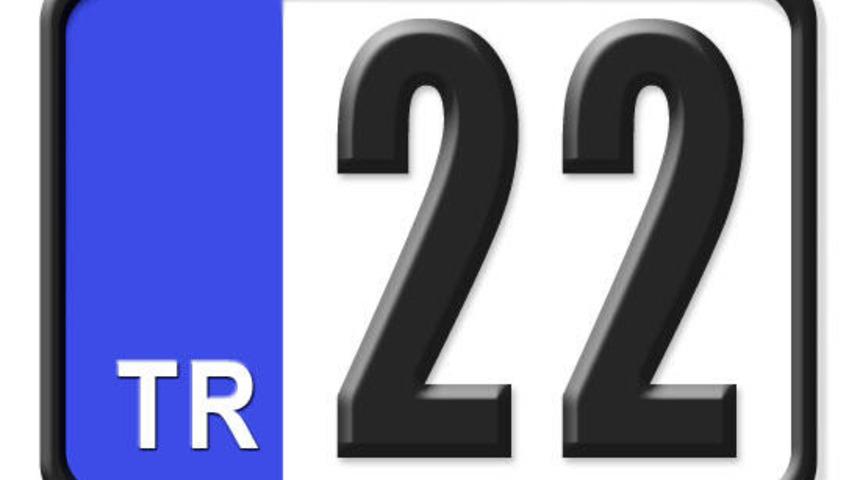 22 nerenin plakası? Hangi ilin ara&ccedil; plaka kodu 22?