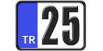 25 where is the sign?  Which province's license plate code is 25?
