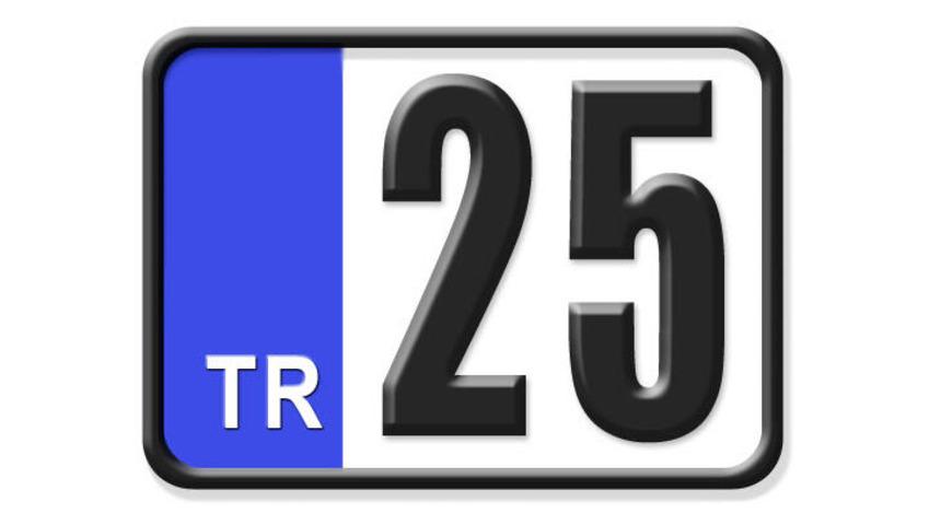 25 nerenin plakası? Hangi ilin araç plaka kodu 25?