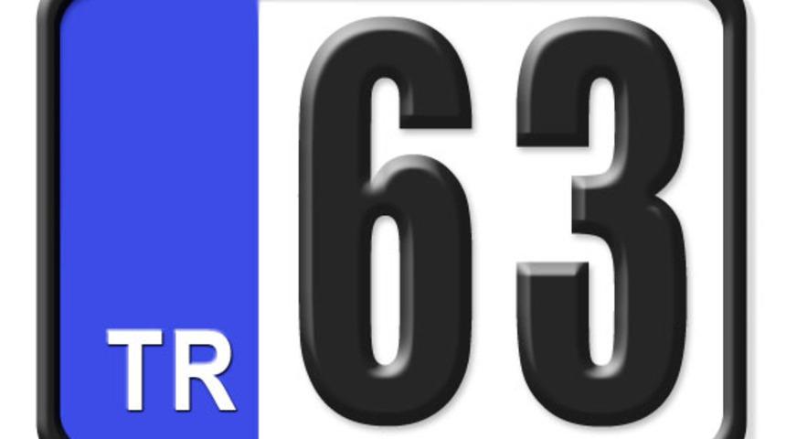 63 nerenin plakası? Hangi ilin ara&ccedil; plaka kodu 63?