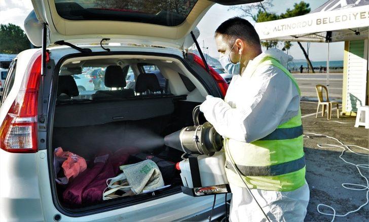 Altınordu’da araçlar ücretsiz dezenfekte ediliyor G2