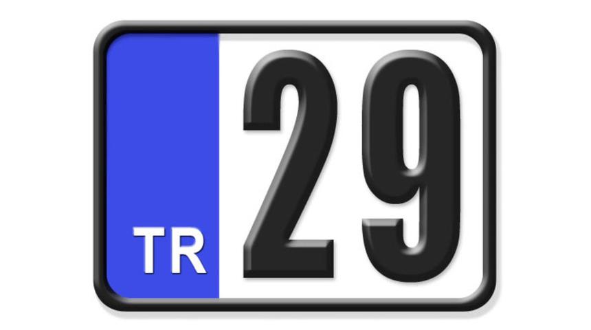 29 nerenin plakası? Hangi ilin araç plaka kodu 29?