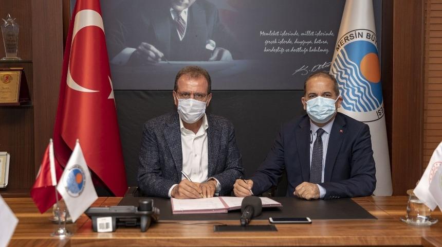 Mersin B&uuml;y&uuml;kşehir Belediyesi ile &Ccedil;KA arasında iki protokol imzalandı