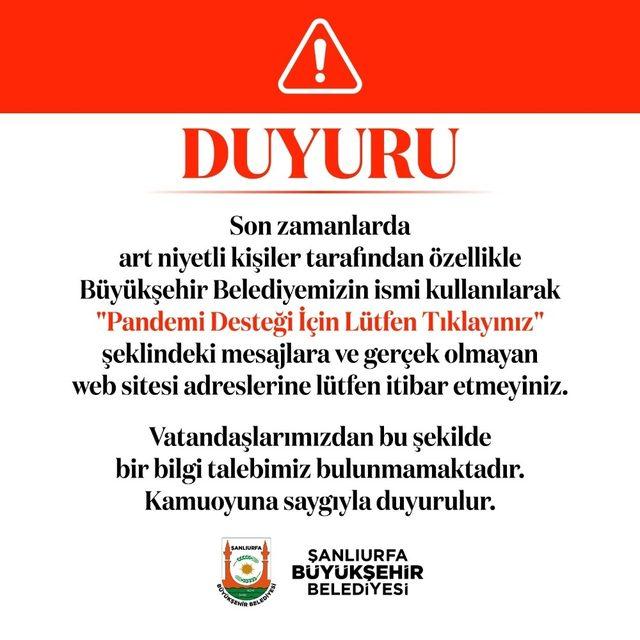 Büyükşehirden vatandaşlara önemli uyarı