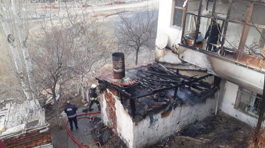 Tandırda çıkan yangın korkuttu