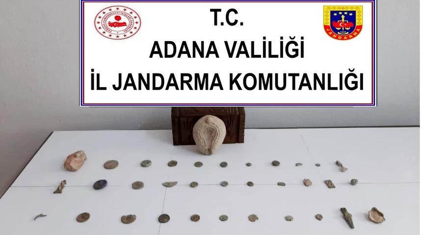 Adana&rsquo;da tarihi eser ka&ccedil;ak&ccedil;ılığı yapan 2 kişi yakalandı