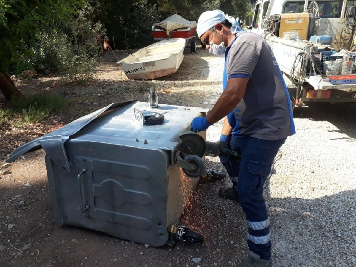 Marmaris Belediyesi &ccedil;&ouml;p konteynerinden 412 bin TL tasarruf etti