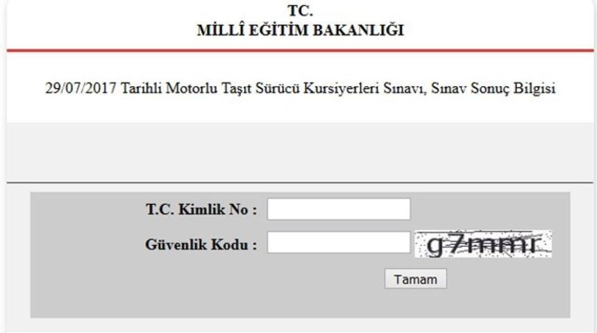 Ehliyet sınav sonu&ccedil;ları resmen a&ccedil;ıklandı! İşte ehliyet sınavı resmi sonu&ccedil; sorgulama sayfası