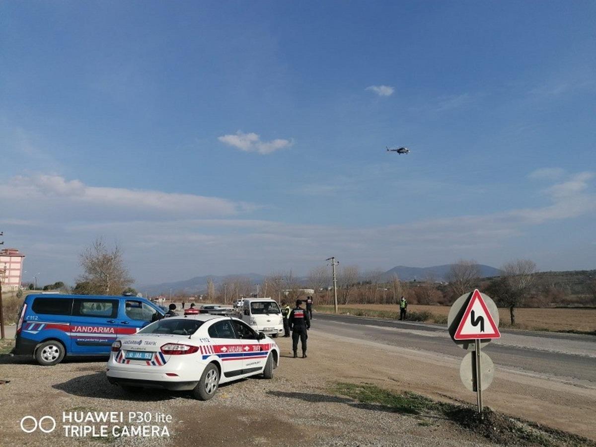 Balıkesir&rsquo;de trafik havadan denetlendi