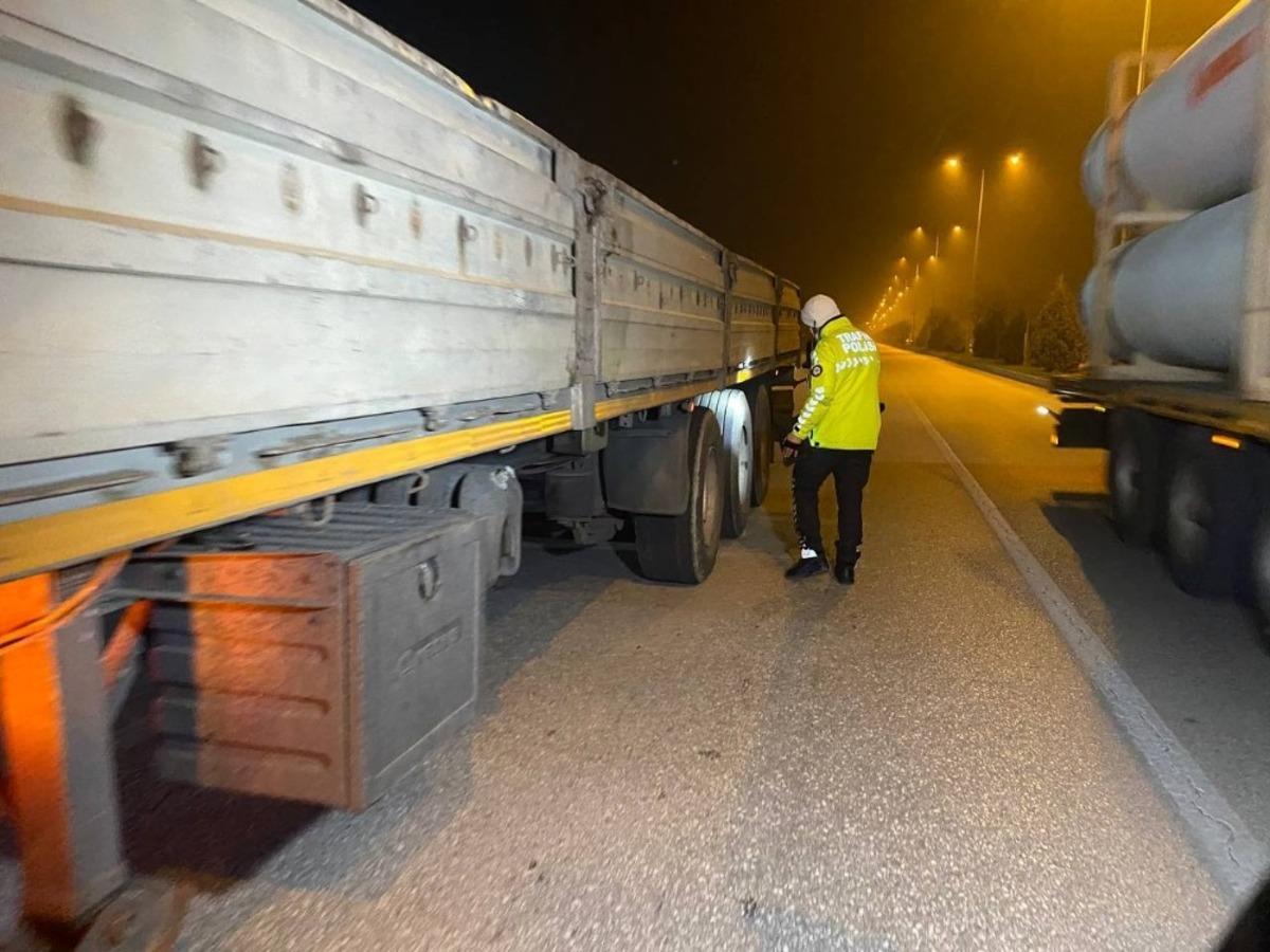 Kısıtlama uygulamasında kış lastikleri denetlendi