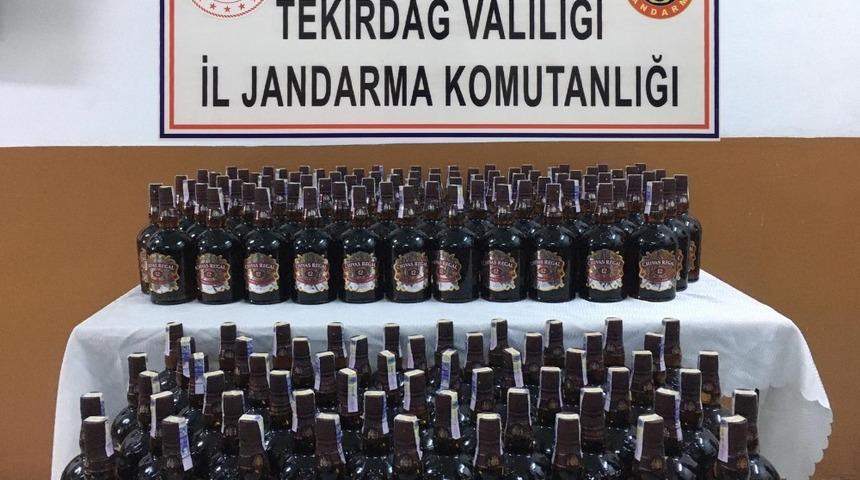 Malkara&rsquo;da 165 şişe ka&ccedil;ak i&ccedil;ki ele ge&ccedil;irildi