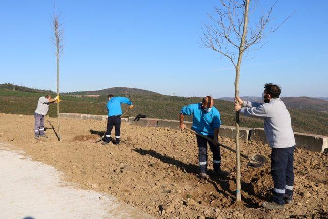 Umuttepe otoparkında çevre düzenlemesi yapıldı