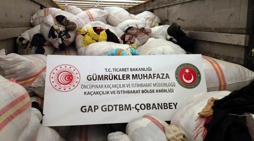 &Ccedil;obanbey sınır kapısında giysi operasyonu