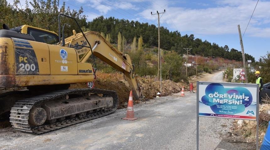 Gülnar’a 27.5 kilometre içmesuyu hattı döşendi