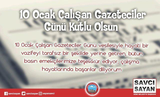 Başkan Sayan: “Gazetecilik, fedakârlık ve sorumluluk isteyen önemli bir meslektir”