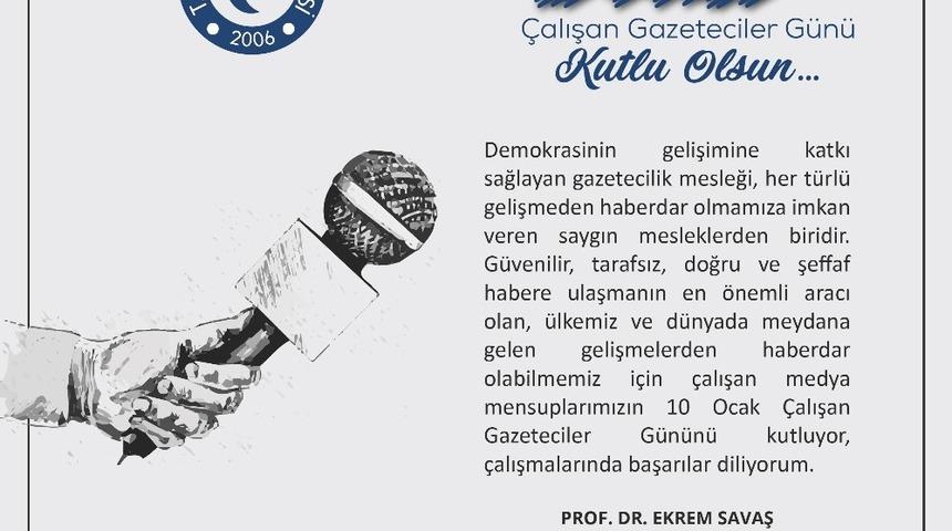 Ekrem Savaş, 10 Ocak &Ccedil;alışan Gazeteciler G&uuml;n&uuml;&rsquo;n&uuml; kutladı
