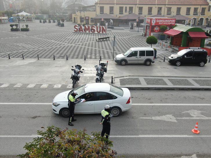 Samsun'da polis kısıtlama denetimlerini drone ile görüntüledi G2