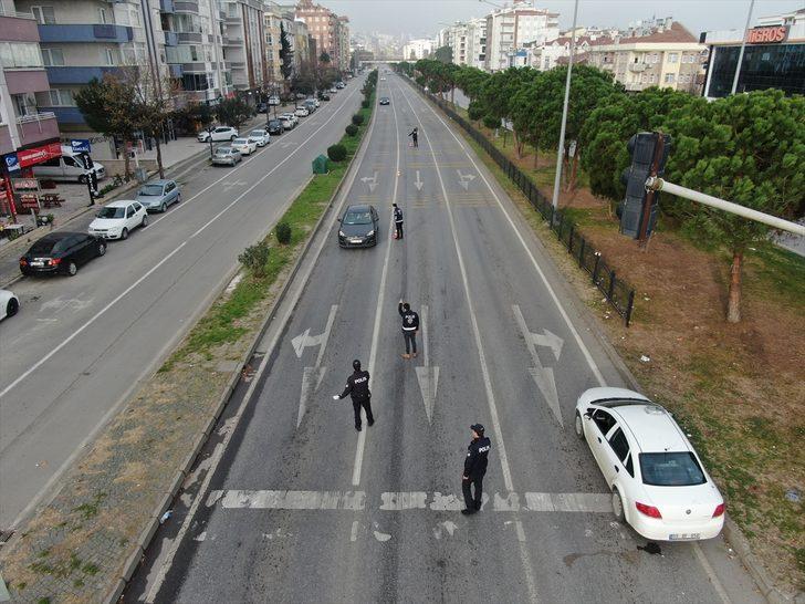 Samsun'da polis kısıtlama denetimlerini drone ile görüntüledi G5