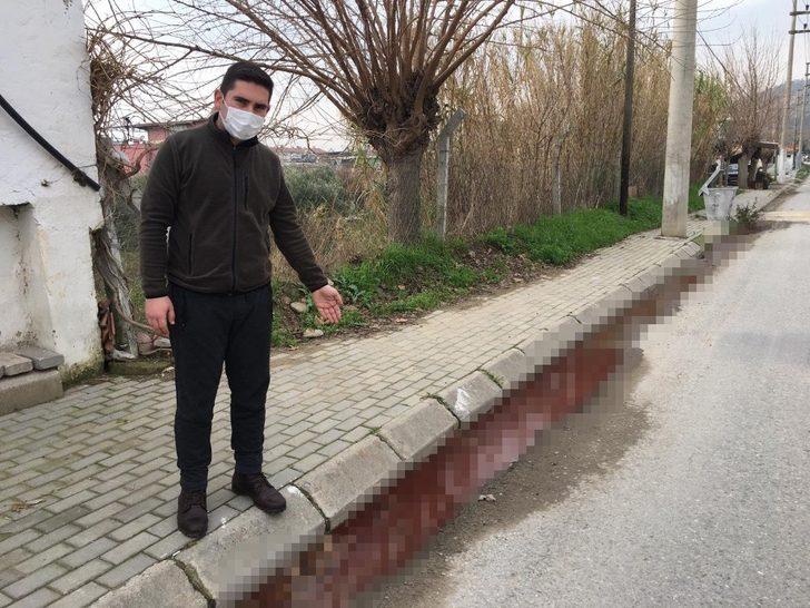 Sokak ortasından akan kanlı su paniğe neden oldu G2