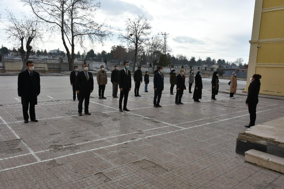 Karaman&rsquo;da t&uuml;m okullarda İstiklal Marşı okundu