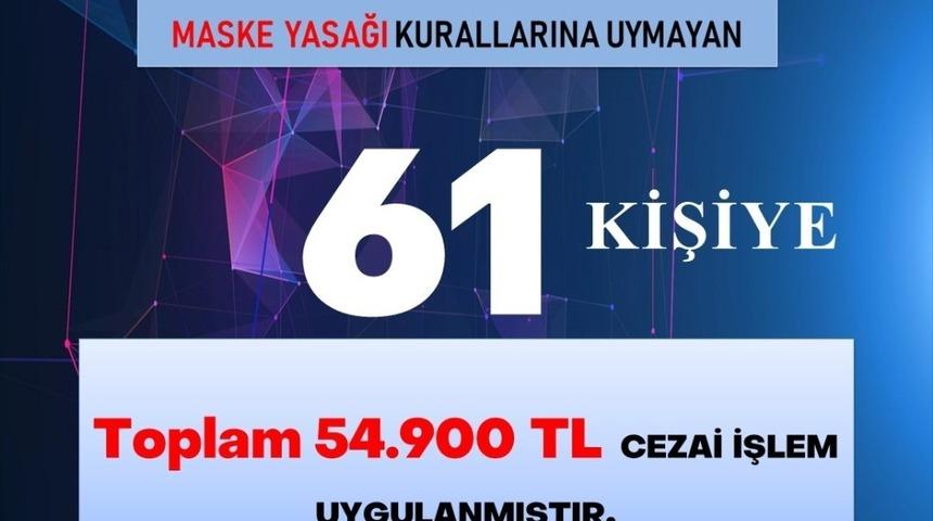Karab&uuml;k&rsquo;te 56 saatte 54 bin 900 TL para cezası kesildi
