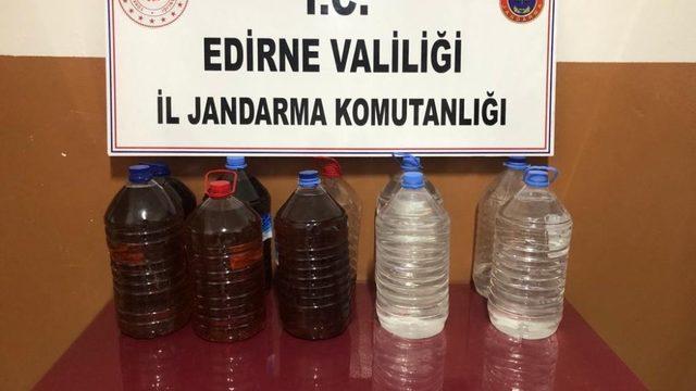 Edirne’de 110 litre kaçak içki