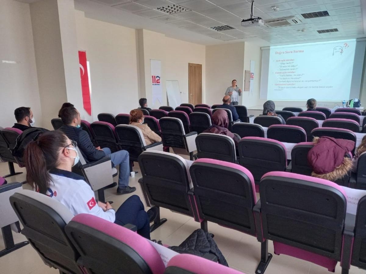 AD&Uuml;&rsquo;den 112 Acil &Ccedil;ağrı Merkezi&rsquo;ne hizmet i&ccedil;i eğitim desteği