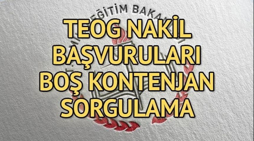 TEOG nakil başvurusu nasıl, nereden yapılır? İşte E-okul boş kontenjan listesi...