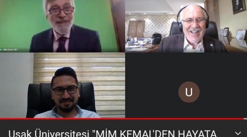 Mim Kemal &Ouml;ke, Uşak &Uuml;niversitesinin canlı yayınına konuk oldu